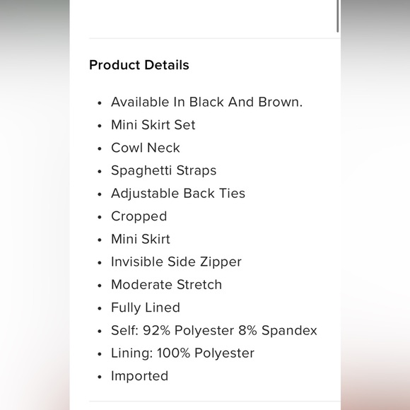 Fashionova satin skirt set brown - Picture 7 of 7